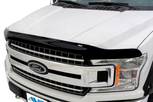AVS 08-10 Ford F-250 (Behind Grille) Bugflector Deluxe 3pc Medium Profile Hood Shield - Smoke -  Shop now at Performance Car Parts