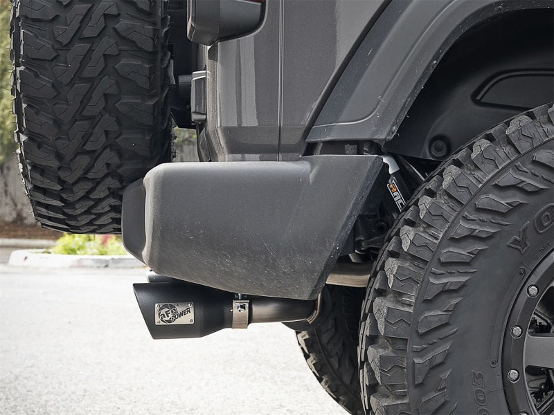 aFe Rebel Series 2.5in 409 SS Axle-Back Exhaust w/ Black Tips 2018+ Jeep Wrangler (JL) V6 3.6L -  Shop now at Performance Car Parts