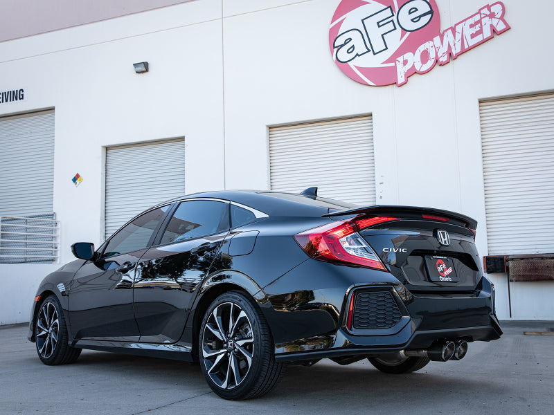 aFe Takeda 2.5in 304SS Cat-Back Exhaust System w/ Carbon Tips 17-20 Honda Civic Si Sedan I4 1.5L -  Shop now at Performance Car Parts