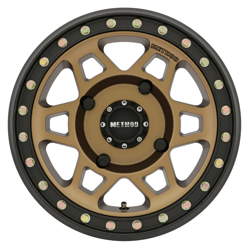 Method MR405 UTV Beadlock 15x7 5+2/38mm Offset 4x136 106mm CB Method Bronze Wheel - Matte Black Ring -  Shop now at Performance Car Parts