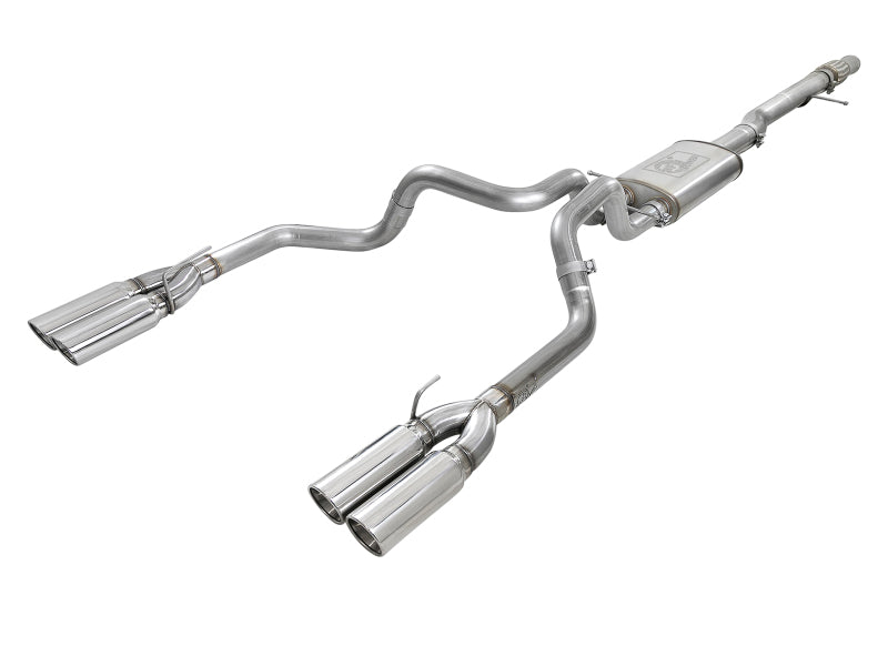 aFe Vulcan Series 4-3in 304SS Exhaust Cat-Back w/ Pol Tips 2019 GM Silverado/Sierra 1500 V8-6.2L -  Shop now at Performance Car Parts