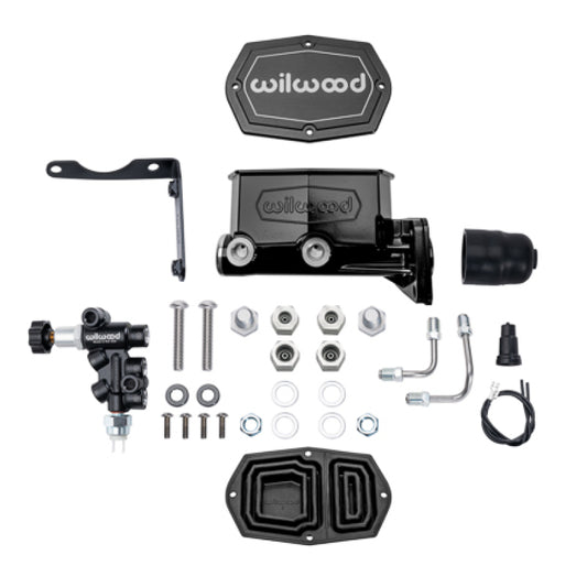 Wilwood Mopar Compact Tandem Master Cylinder Kit w/ Combination Valve 1in Bore - Black -  Shop now at Performance Car Parts