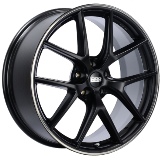 BBS CI-R 19x8 5x112 ET44 Satin Black Polished Rim Protector Wheel -82mm PFS/Clip Required -  Shop now at Performance Car Parts