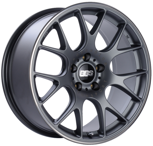 BBS CH-R 19x9.5 5x112 ET35 Satin Titanium Polished Rim Protector Wheel -82mm PFS/Clip Required -  Shop now at Performance Car Parts