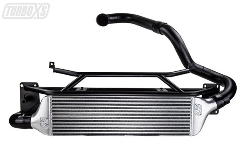 Turbo XS FMIC for 15-16 Subaru WRX - Wrinkle Black Pipes -  Shop now at Performance Car Parts
