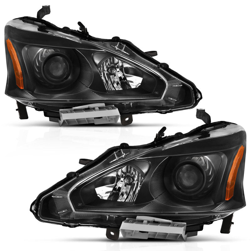 ANZO 2013-2015 Nissan Altima Projector Headlight Black Amber -  Shop now at Performance Car Parts