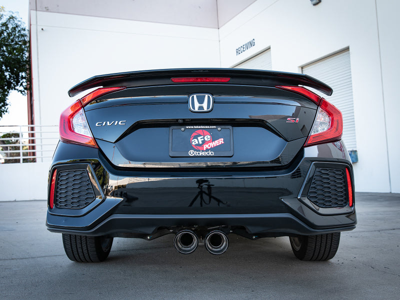 aFe Takeda 2.5in 304SS Cat-Back Exhaust System w/ Carbon Tips 17-20 Honda Civic Si Sedan I4 1.5L -  Shop now at Performance Car Parts