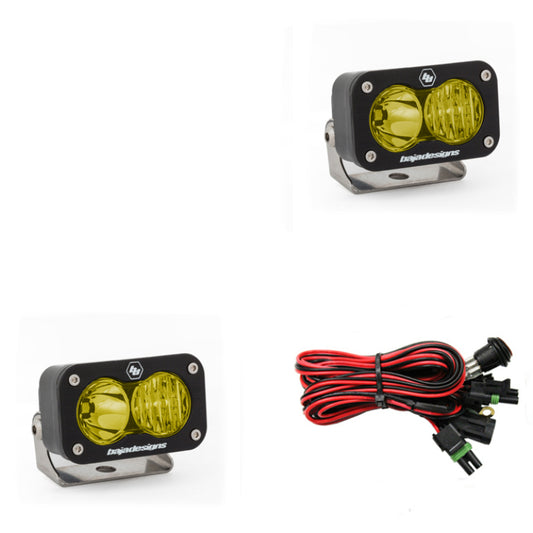 Baja Designs S2 Sport Driving Combo Pattern Pair LED Work Light - Amber -  Shop now at Performance Car Parts