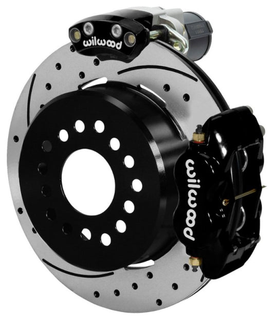 Wilwood Forged Dynalite Rear Electronic Parking Brake Kit - Black Powder Coat Caliper - D/S Rotor -  Shop now at Performance Car Parts