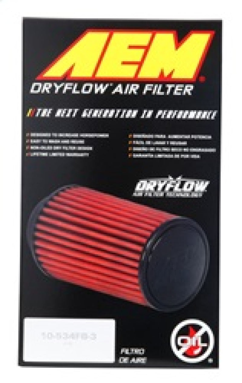 AEM DryFlow Air Filter AIR FILTER KIT 3.25in X 7in DRYFLOW -  Shop now at Performance Car Parts