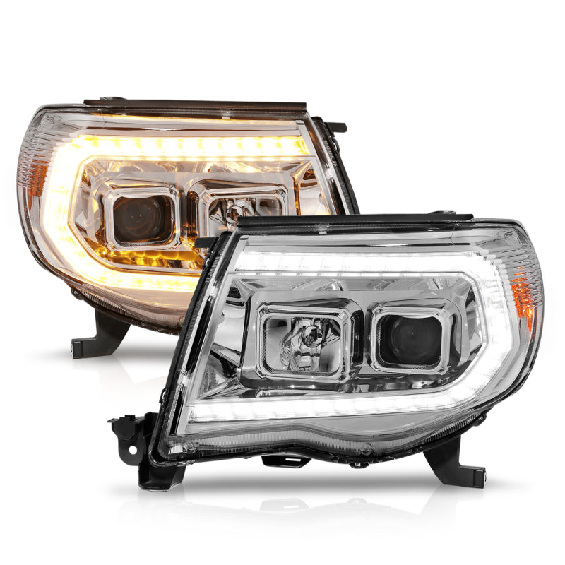 ANZO 05-11 Toyota Tacoma Projector Headlights w/Light Bar Switchback Chrome Housing -  Shop now at Performance Car Parts