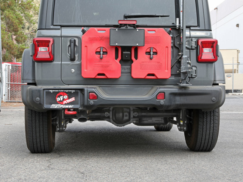 aFe MACH Force-Xp Axle-Back Exhaust System w/Black Tip 18-20 Jeep Wrangler L4-2.0T / V6-3.6L -  Shop now at Performance Car Parts